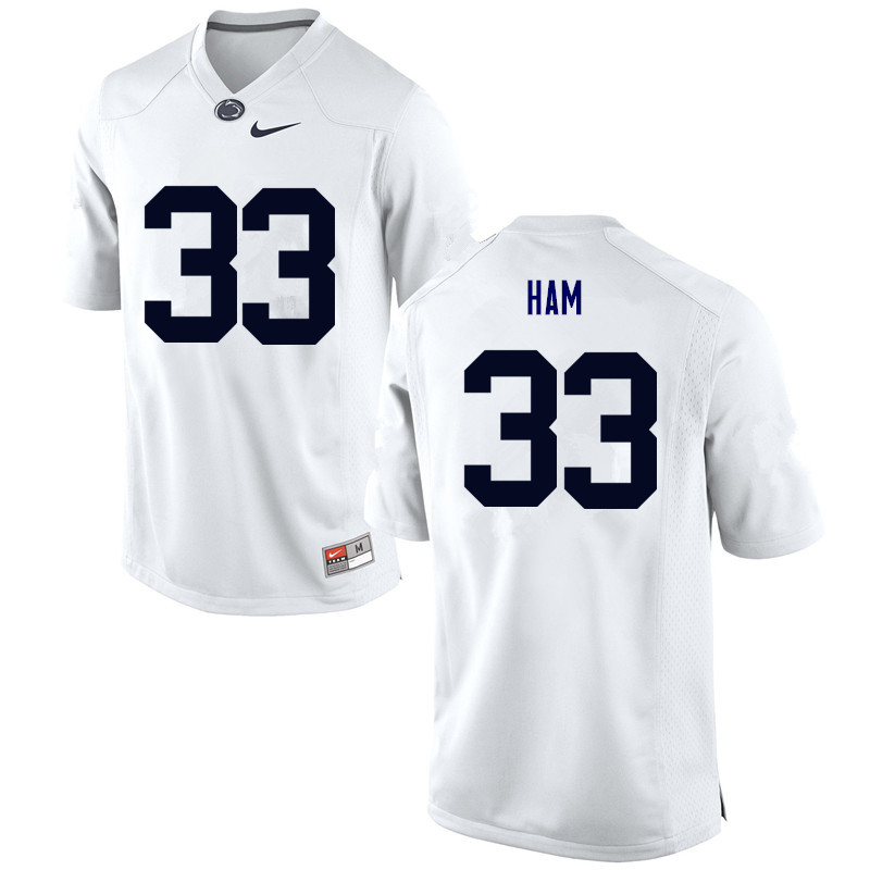 NCAA Nike Men's Penn State Nittany Lions Jack Ham #33 College Football Authentic White Stitched Jersey BGC8598TL